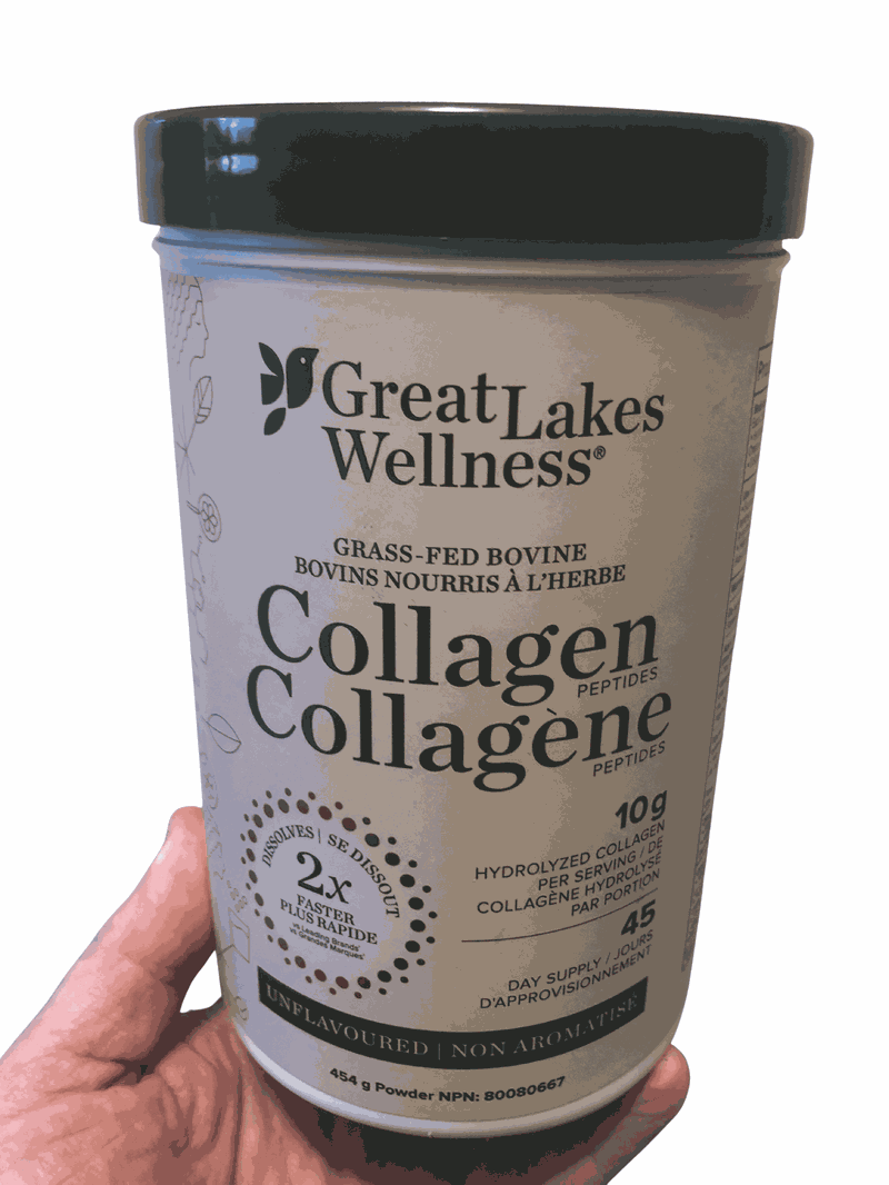Great Lakes Wellness grass-fed bovine hydrolysed collagen peptides, unflavoured, 10 g per serving