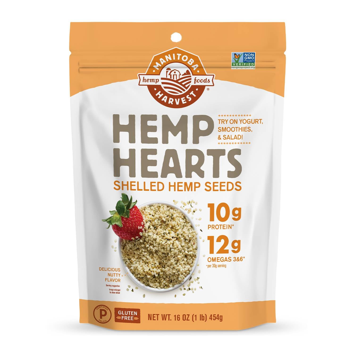 Organic hemp seeds, complete plant protein